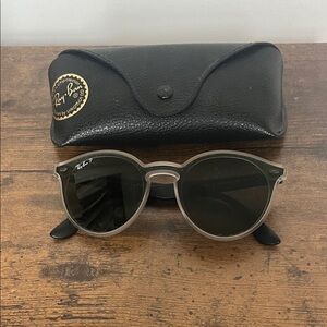 Ray-Ban Clear Frame Sunglasses with Black Lenses